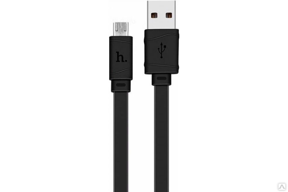 Кабель USB 2.0 Hoco X5 бамбук, AM/microBM, черный, 1 м 6957531040064