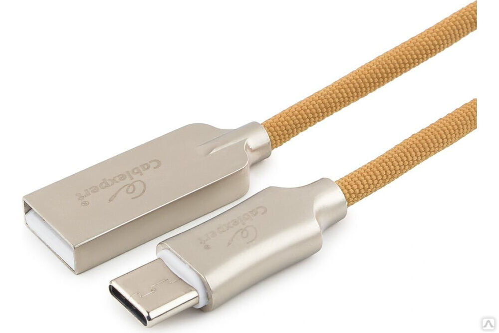 Кабель USB 2.0 Cablexpert, AM/Type-C, длина 1 м, золотой CC-P-USBC02Gd-1M