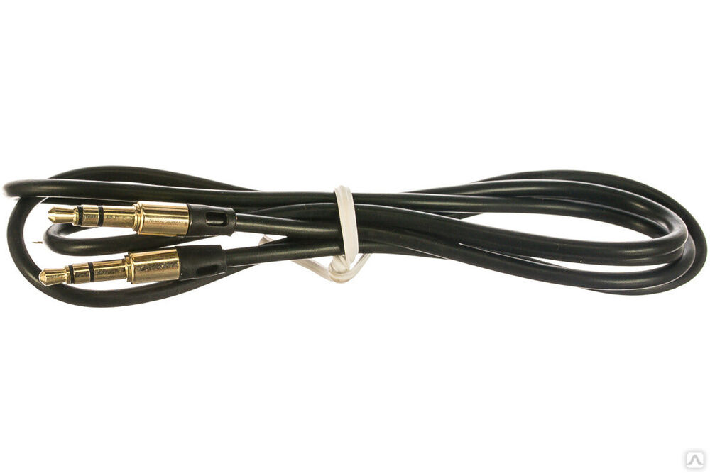 Аудио кабель Cablexpert 3.5 джек/3.5 джек, черный, 1 м, блистер CCAB-01-35MM-1MB
