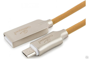 Кабель Cablexpert USB 2.0 AM/microB, длина 1.8 м, золотой CC-P-mUSB02Gd-1.8M #1