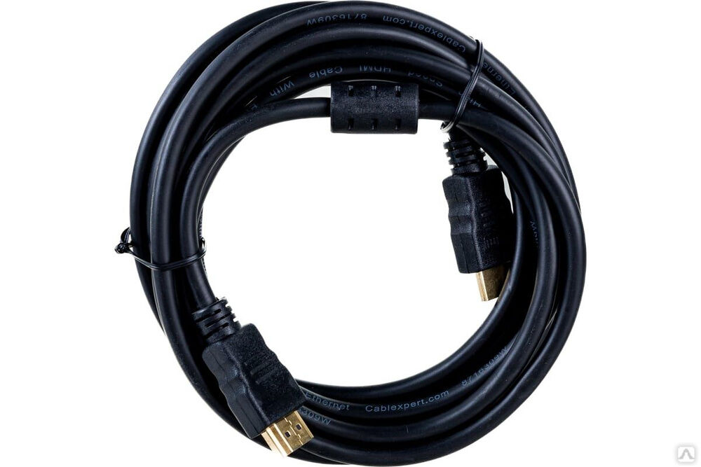 Кабель HDMI Cablexpert 3 м v2.0 19M/19M черный позолоченные разъемы экран 2 ферритовых кольца пакет CCF2-HDMI4-10