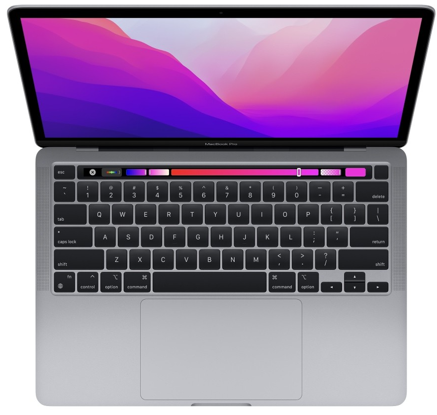 Apple MacBook Pro 13 (2022), Apple M2 8-Core CPU, 10-Core GPU, 8ГБ, 512ГБ SSD, серый космос MNEJ3