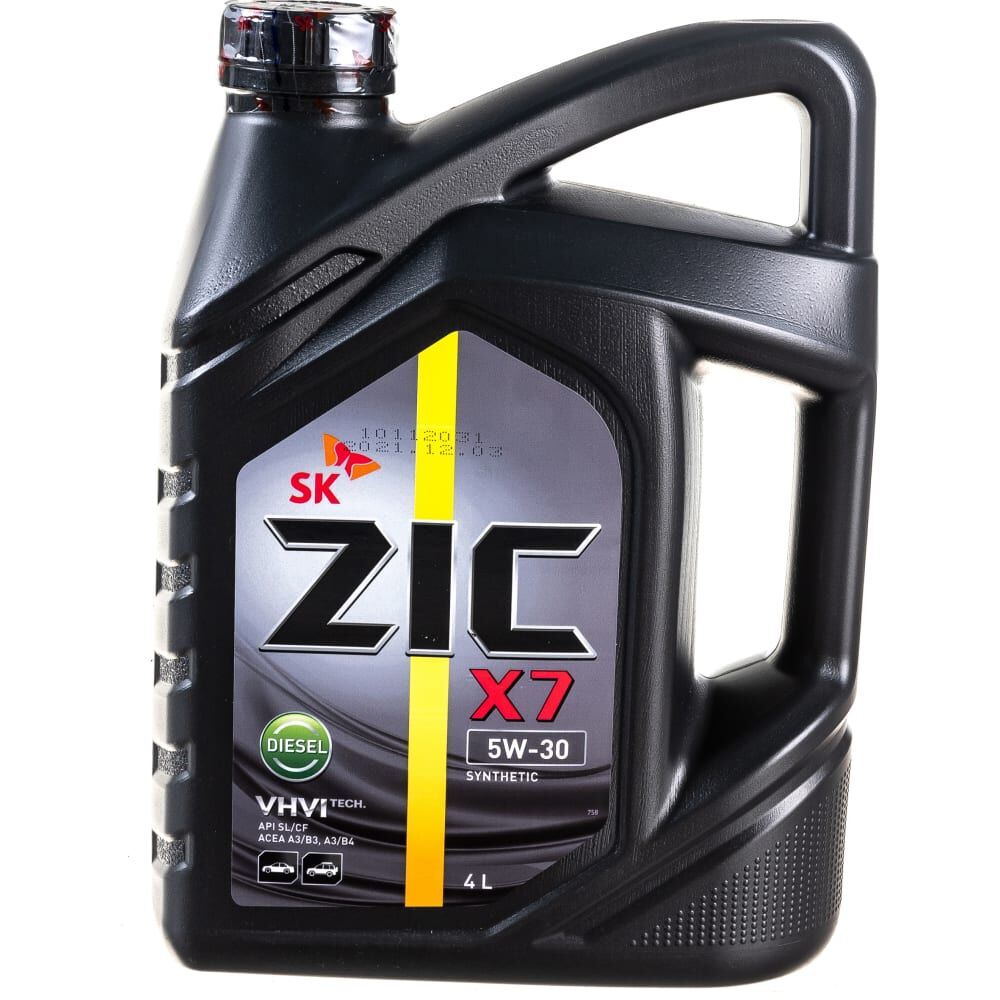 Синтетическое масло для легковых авто zic X7 5w30 Diesel SL/CF