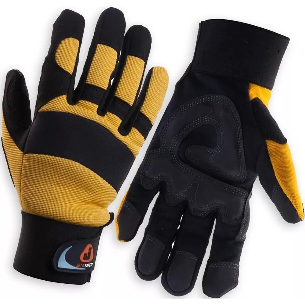 Антивибрационные перчатки Jeta Safety JAV01-VP, р. 11/ХХl, черно-желтые