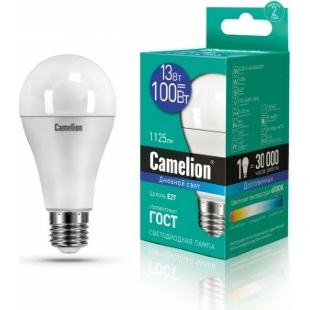Светодиодная лампа Camelion LED13-A60/865/E27