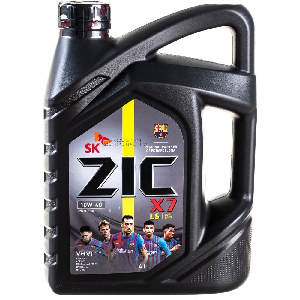 Синтетическое моторное масло zic X7 LS 10w40