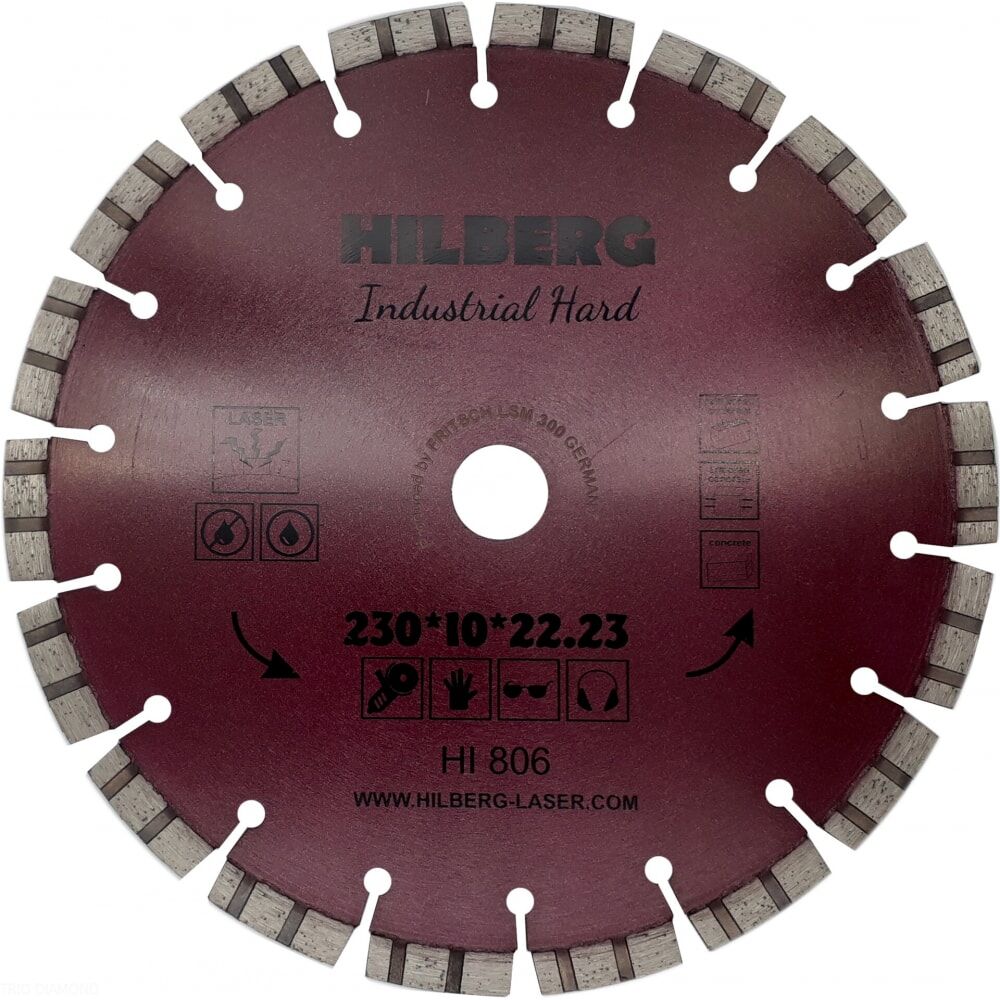 Отрезной алмазный диск Hilberg Industrial Hard