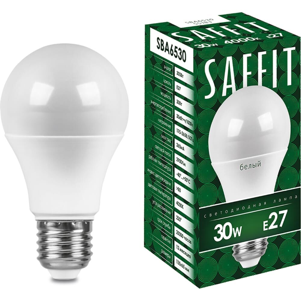Светодиодная лампа SAFFIT SBA6530 Шар
