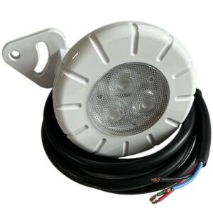 Прожектор светодиодный Atlaspool Mini, 3 Вт, 12 В, DC, Ø=63 мм, ABS-пластик, под бетон (Full RGB, 4 кабеля), цена за 1 ш