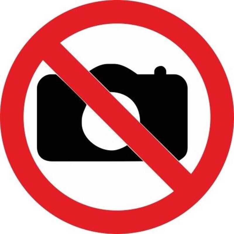 Знак безопасности Фотографировать запрещено D150 (150х150 мм, пленка ПВХ) Технотерра