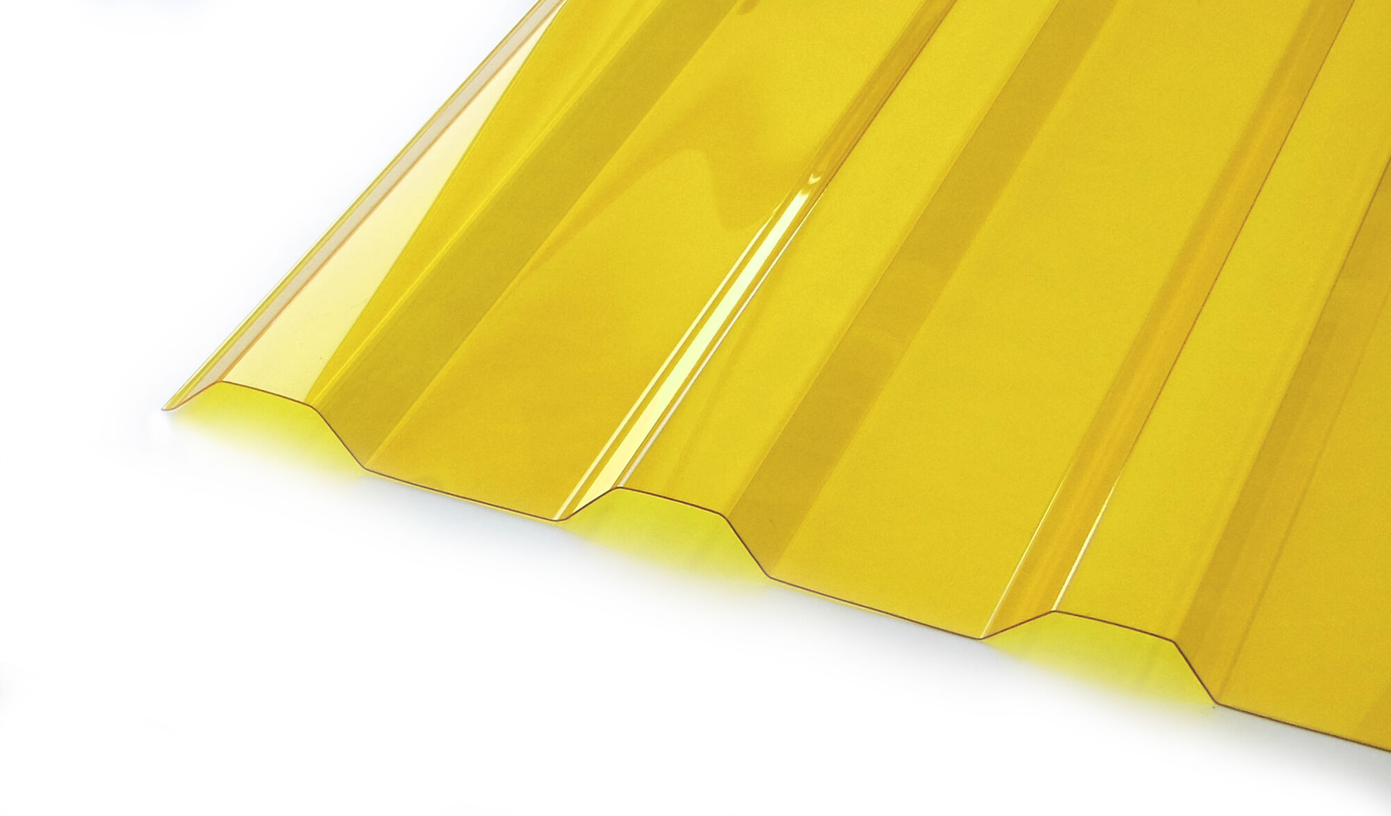 Прозрачный профнастил МП-20 желтый 1,15х2 м 1,3 мм