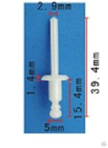 Заклепка 5,0 х 8 х 11 мм вытяжная пластиковая AS-1241