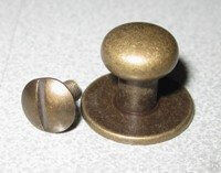 Кнопка 10,0 х 12 х 5,5 х 15 мм кобурная, старая латунь