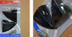 Кронштейны для стеклянных полок 'пеликан' большой, матовый черный (толщ.стекла 4-20мм) 2 шт
