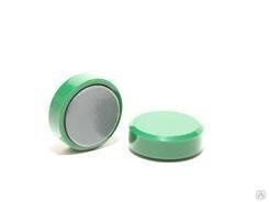 Магнит для досок (круг плоский - зеленый D30 х Н10мм