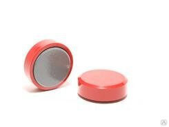 Магнит для досок (круг плоский) - красный D30 х Н10мм
