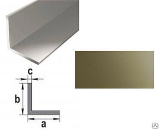 Уголок 20,0 х 20,0 х 2000 (тол. 1,0 мм) профильный защитный алюминиевый бронза 