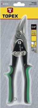 Ножницы по металлу 250 мм левый рез CrV Topex TOPEX