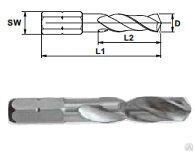 Сверло 6,0 х 50/30мм по металлу шестигранный хвостовик под биту шлифованное HSS KEILBIT
