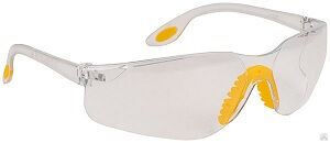 Защитные очки прозрачные мягким носовым фиксатором и силиконовыми вставками в дужках