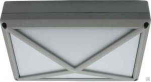 Светильник накладной матовый B4157S прямоугольник пирамида 215 х 135 х 65 решетка, серый алюминий Ecola 