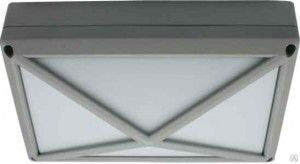 Светильник накладной матовый B4157S прямоугольник пирамида 215 х 135 х 65 решетка, серый алюминий Ecola