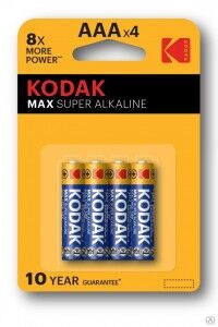 Элемент питания Kodak MAX AAA LR03/286 BL4