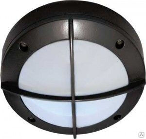 Светильник накладной матовый B4143S круг 145 х 65 черный алюминий Ecola