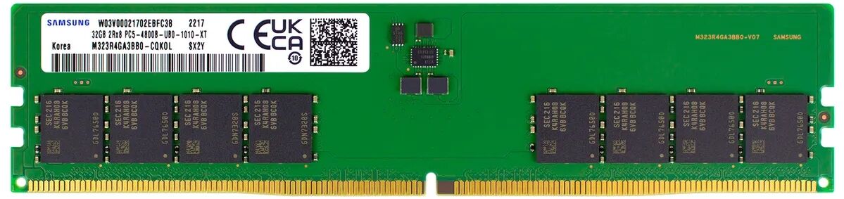 Оперативная память Samsung Samsung M324R4GA3BB0-CQK/32GB / PC5-38400 DDR5 UDIMM-4800MHz DIMM/в комплекте 1 модуль