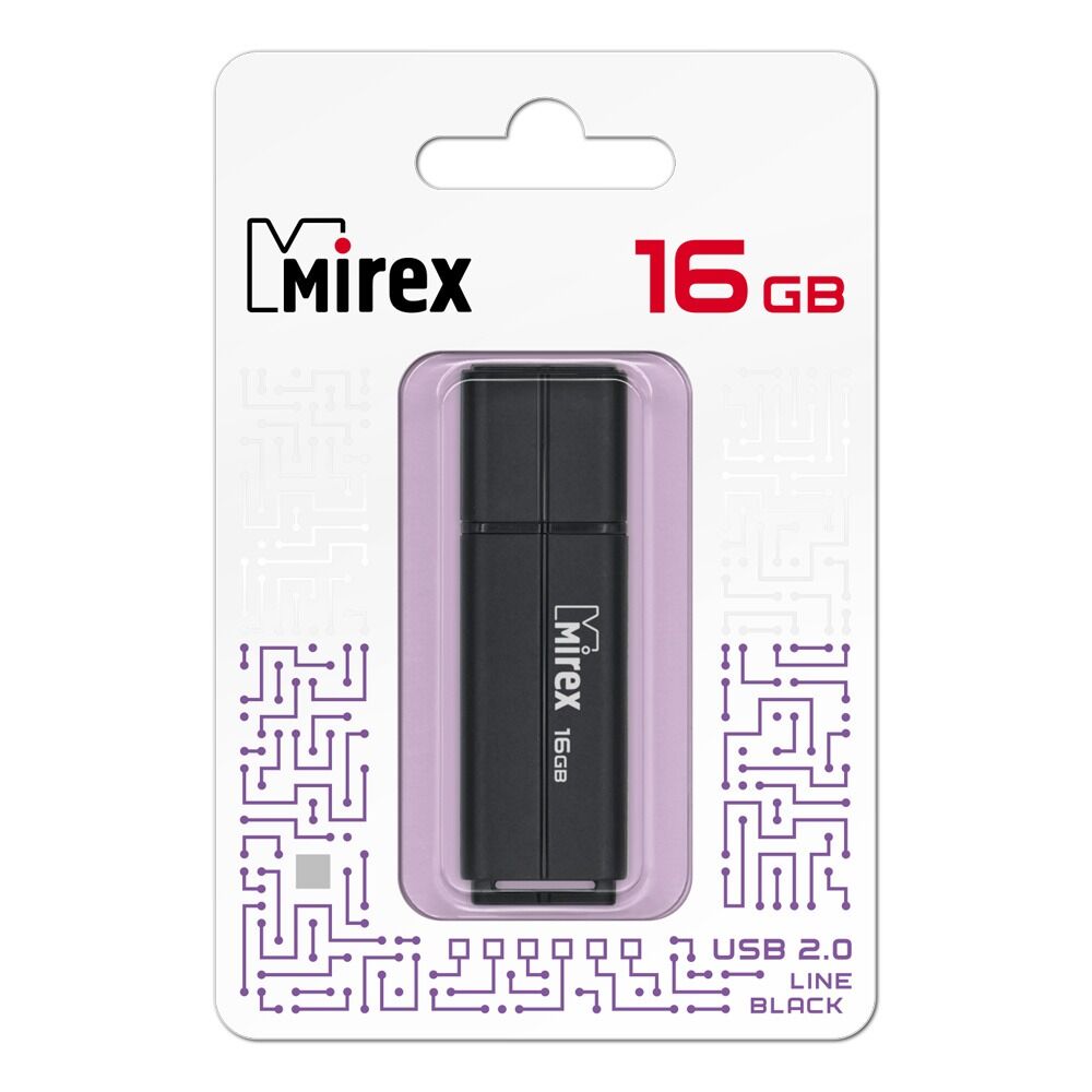USB 2.0 Flash накопитель 16GB Mirex Line, чёрный 5