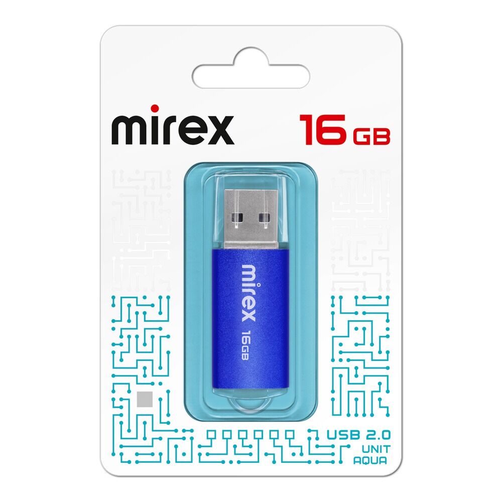 USB 2.0 Flash накопитель 16GB Mirex Unit, синий 4