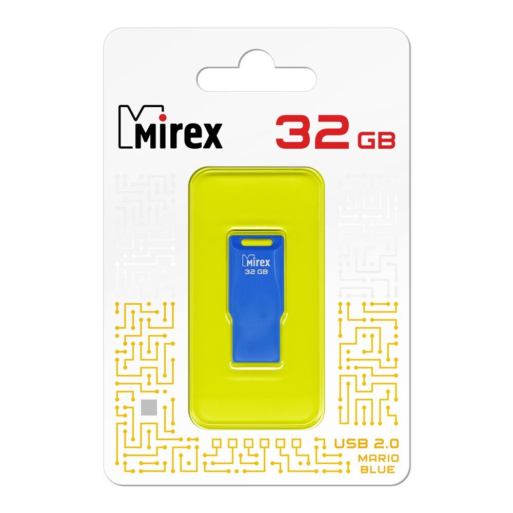 USB 2.0 Flash накопитель 32GB Mirex Mario, синий 6