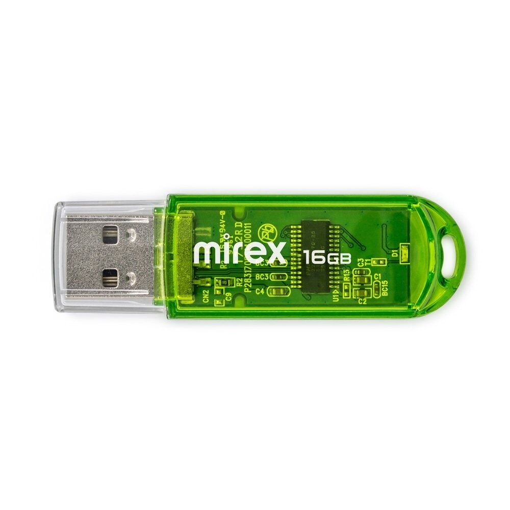 USB 2.0 Flash накопитель 16GB Mirex Elf, зелёный 1
