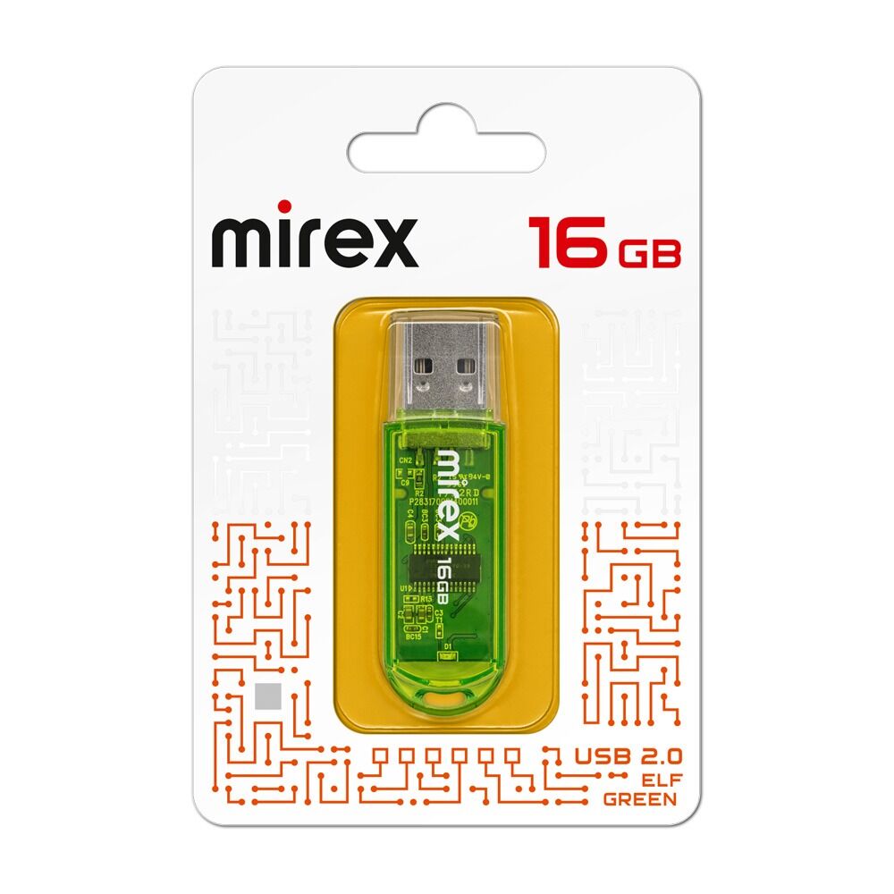 USB 2.0 Flash накопитель 16GB Mirex Elf, зелёный 5