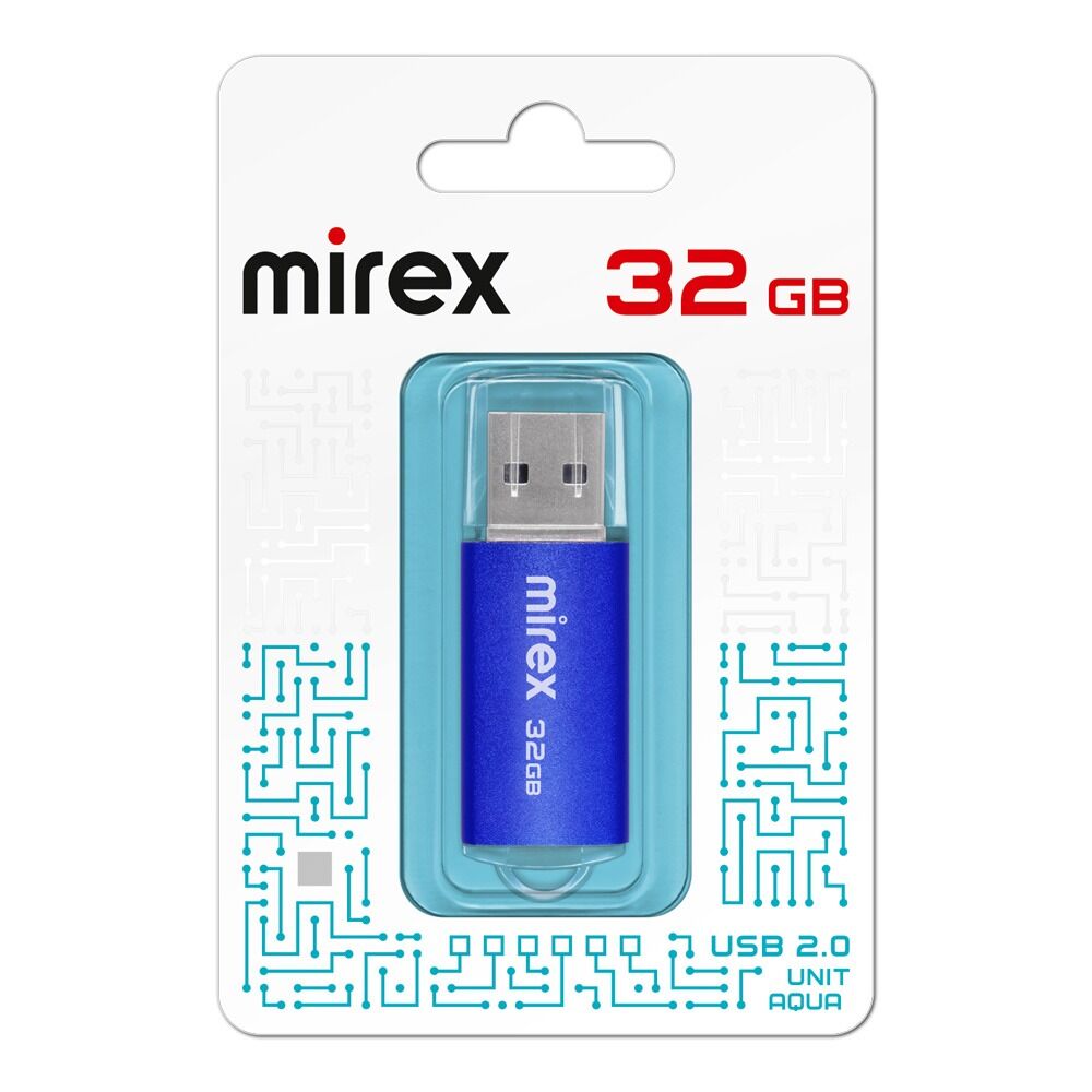 USB 2.0 Flash накопитель 32GB Mirex Unit, синий 4
