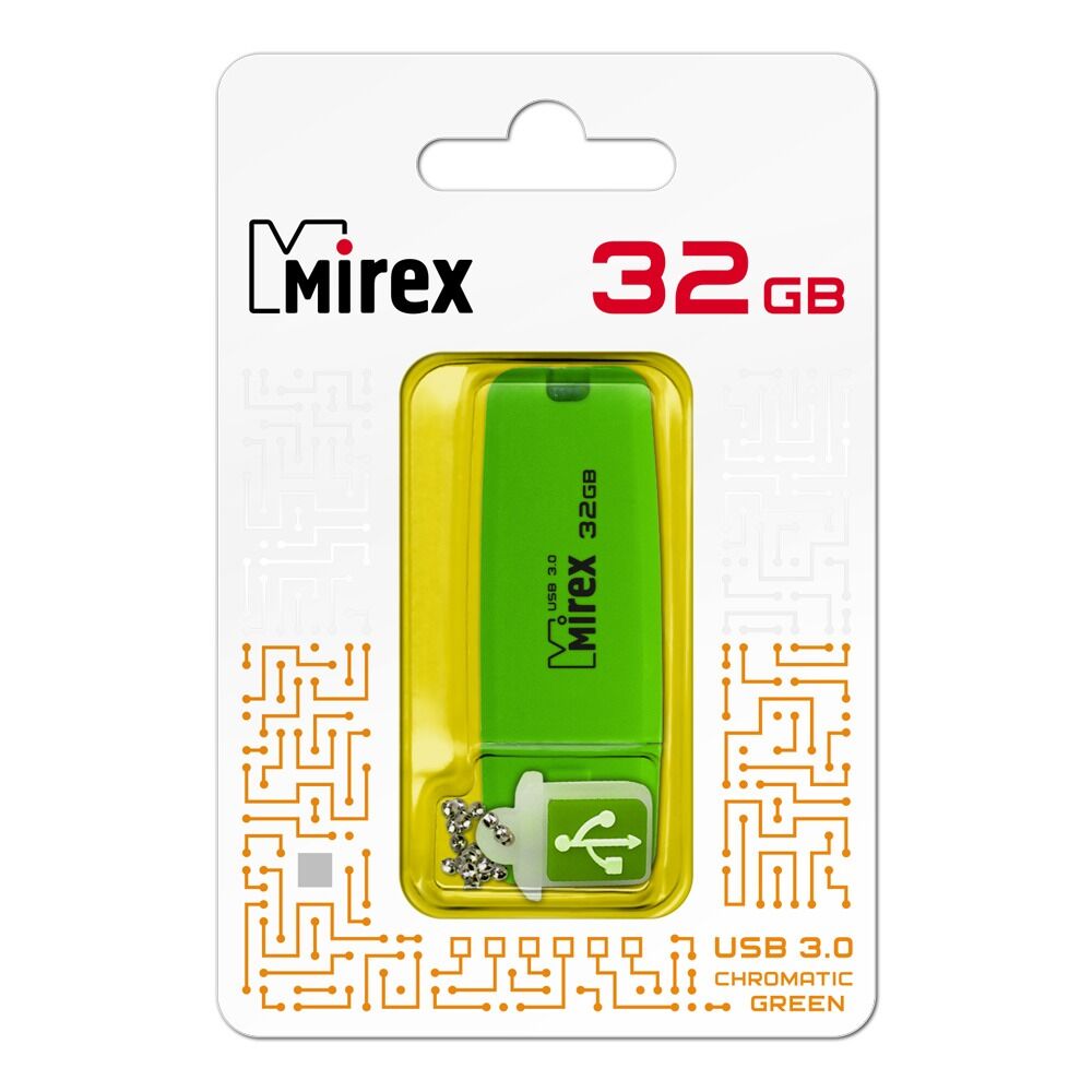 USB 3.0 Flash накопитель 32GB Mirex Chromatic Green, зелёный 5