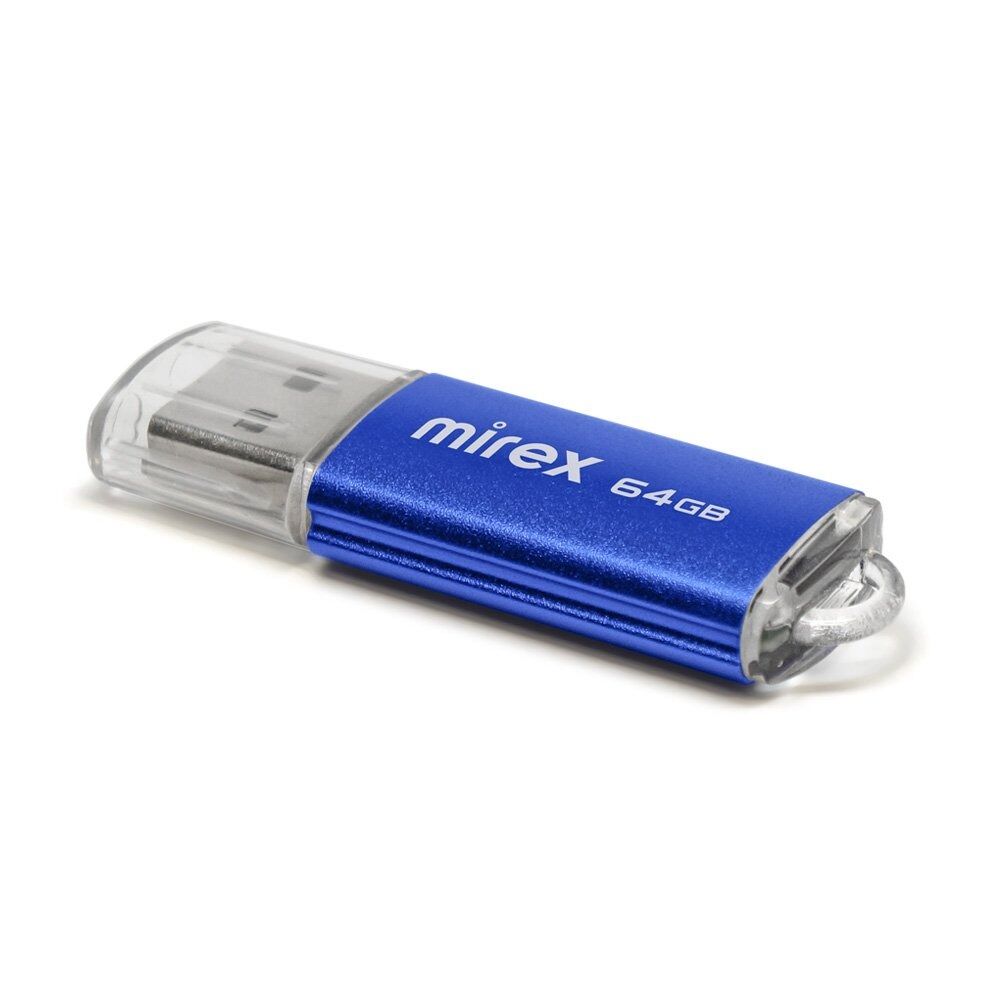 USB 2.0 Flash накопитель 64GB Mirex Unit, синий 1