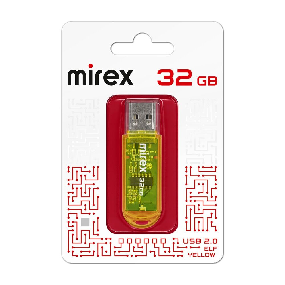 USB 2.0 Flash накопитель 32GB Mirex Elf, жёлтый 5