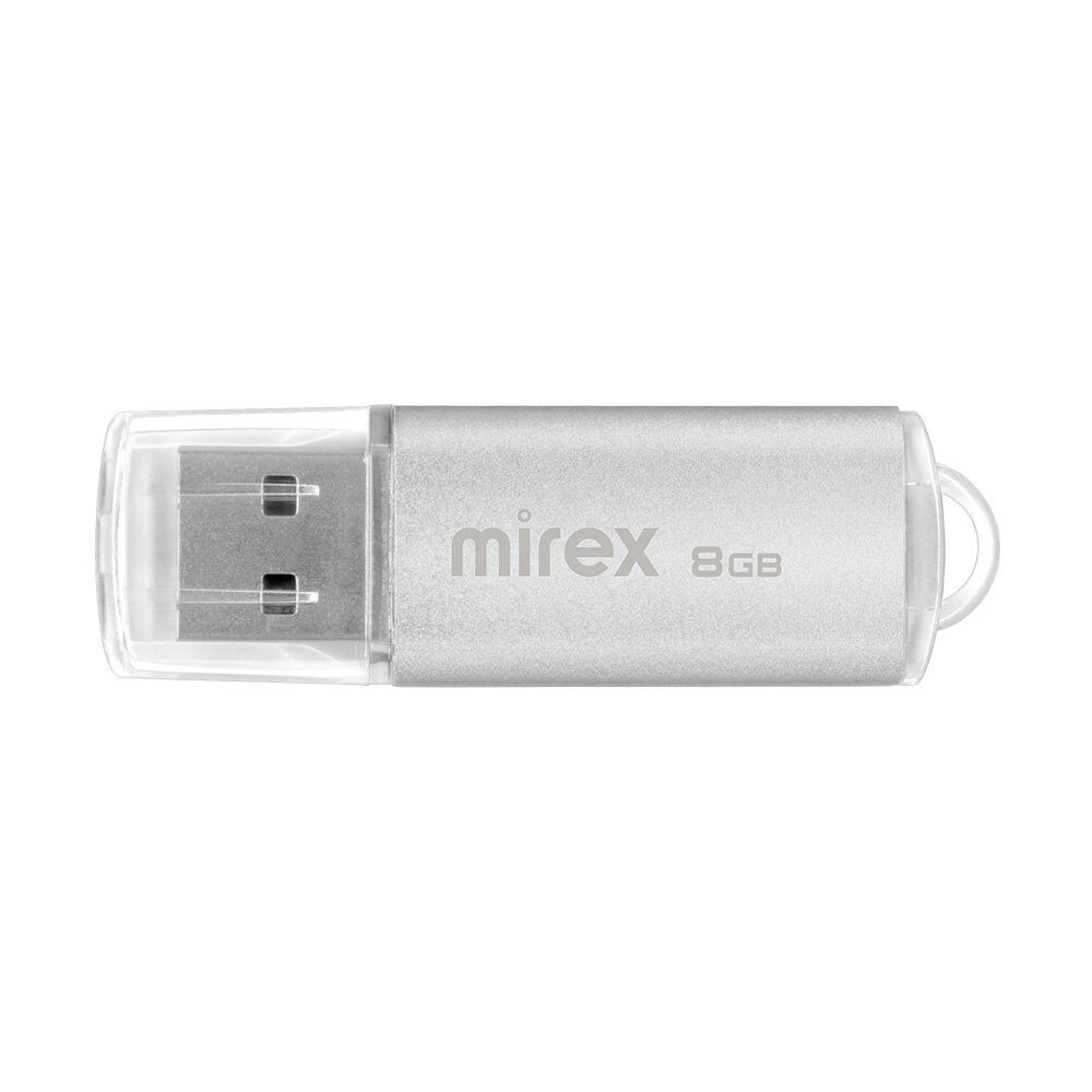 USB 2.0 Flash накопитель 8GB Mirex Unit, серебряный 2