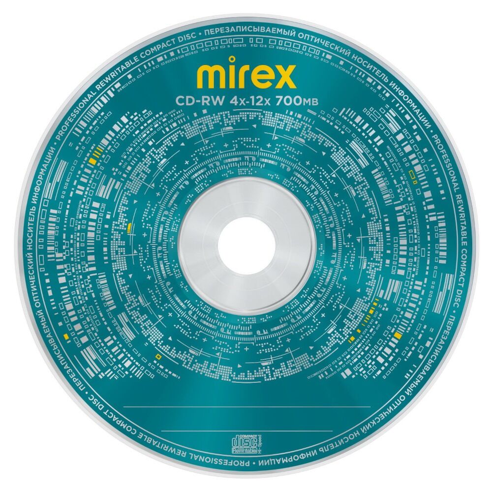 Диск CD-RW Mirex Brand 4X-12X 700MB Slim case 1