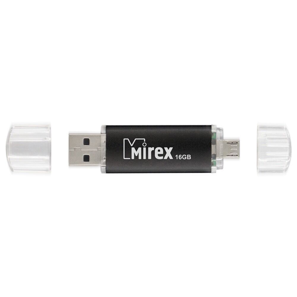USB 2.0 Flash накопитель 16GB Mirex Smart Black OTG