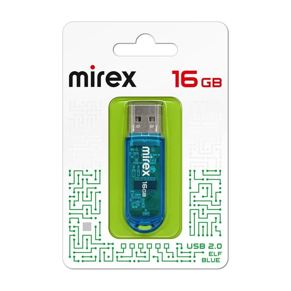 USB 2.0 Flash накопитель 16GB Mirex Elf, синий 5