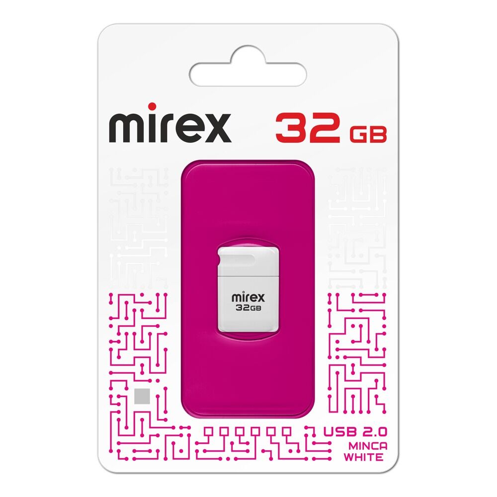 USB 2.0 Flash накопитель 32GB Mirex Minca, белый 4