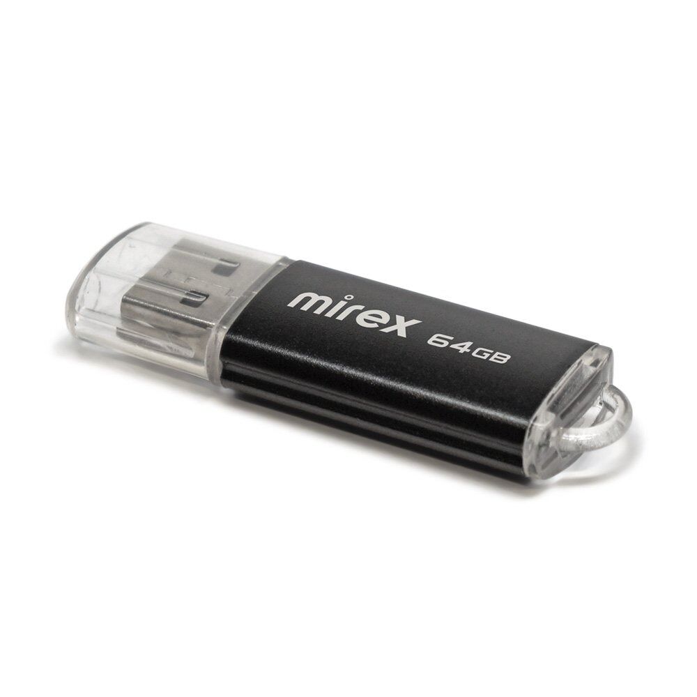 USB 2.0 Flash накопитель 64GB Mirex Unit, чёрный 1