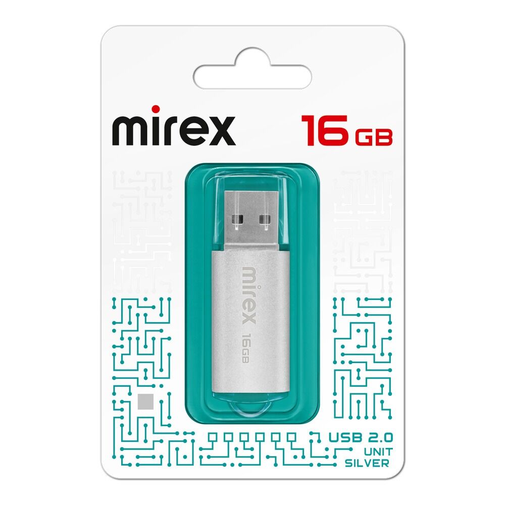 USB 2.0 Flash накопитель 16GB Mirex Unit, серебряный 4