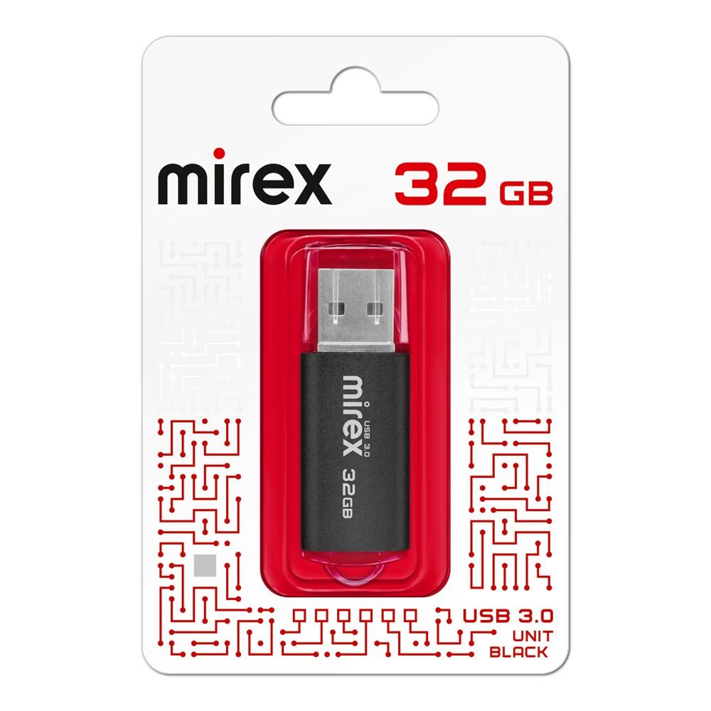 USB 3.0 Flash накопитель 32GB Mirex Unit, чёрный 4