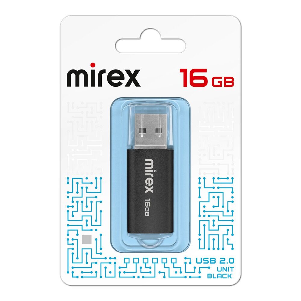 USB 2.0 Flash накопитель 16GB Mirex Unit, чёрный 4