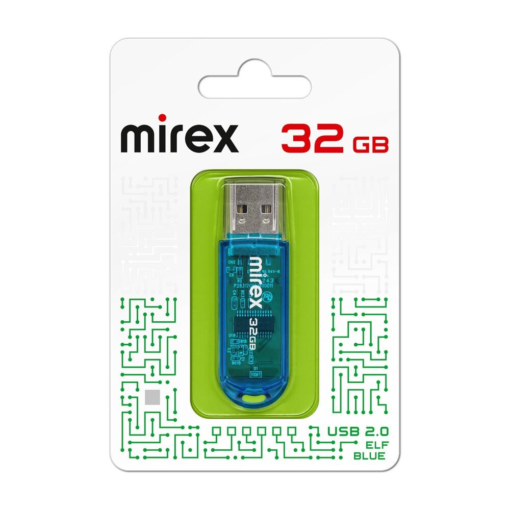 USB 2.0 Flash накопитель 32GB Mirex Elf, синий 5