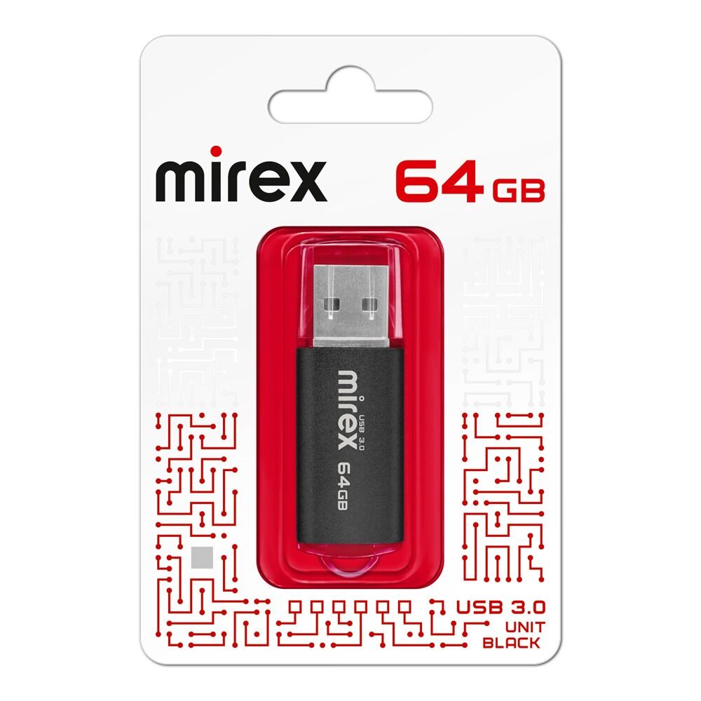 USB 3.0 Flash накопитель 64GB Mirex Unit, чёрный 4