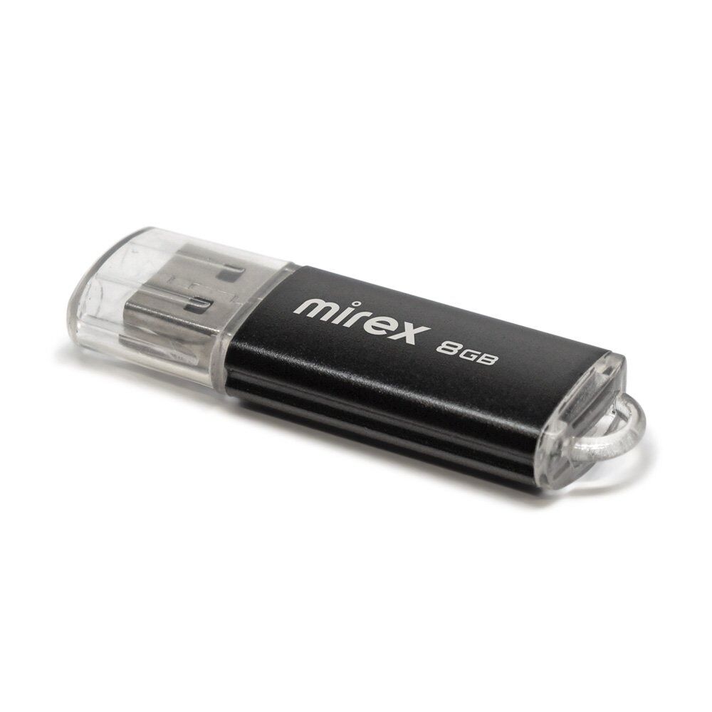 USB 2.0 Flash накопитель 8GB Mirex Unit, чёрный